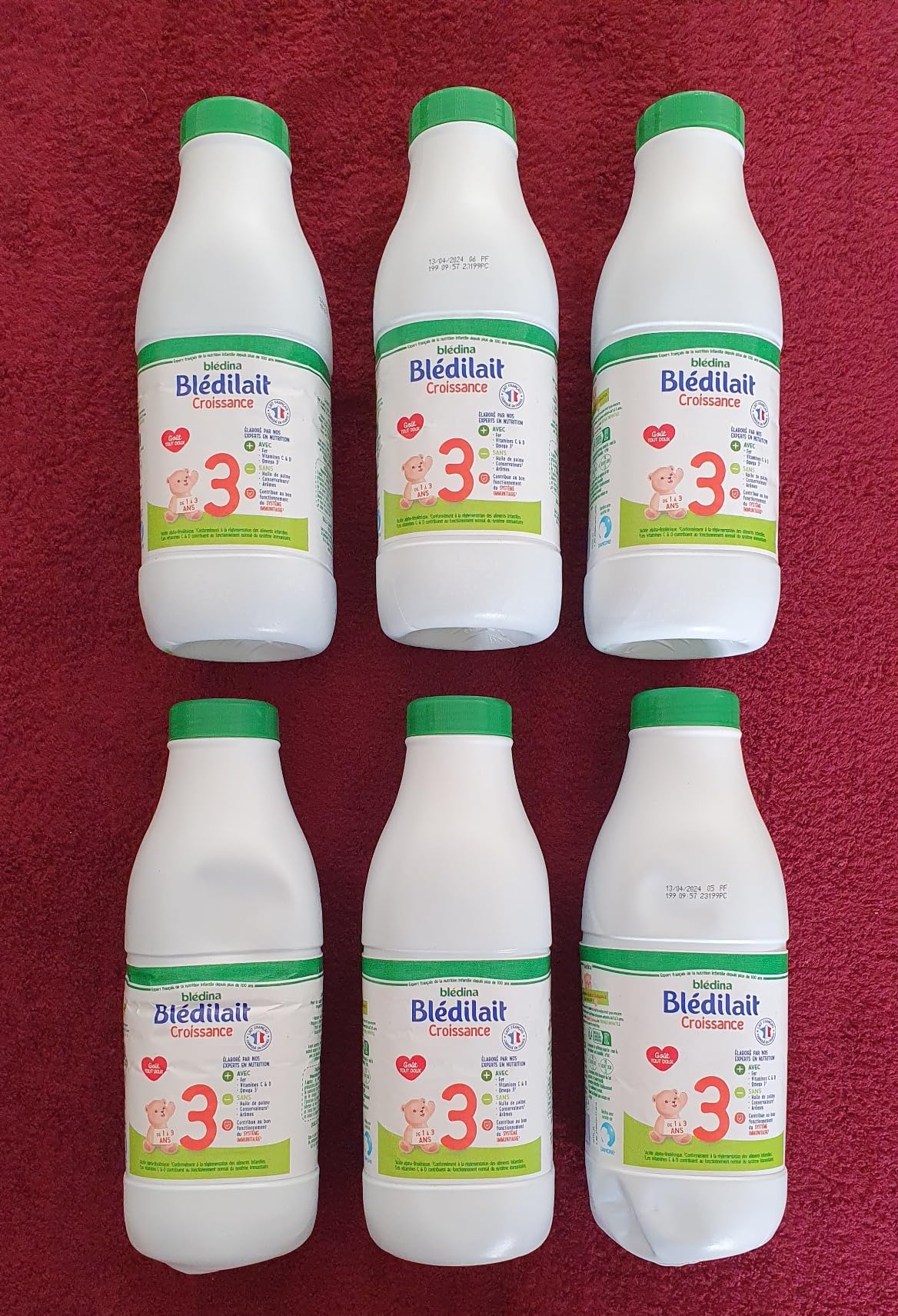 Gallia Blédilait Croissance lait bébé 1-3 ans 6x1L doux