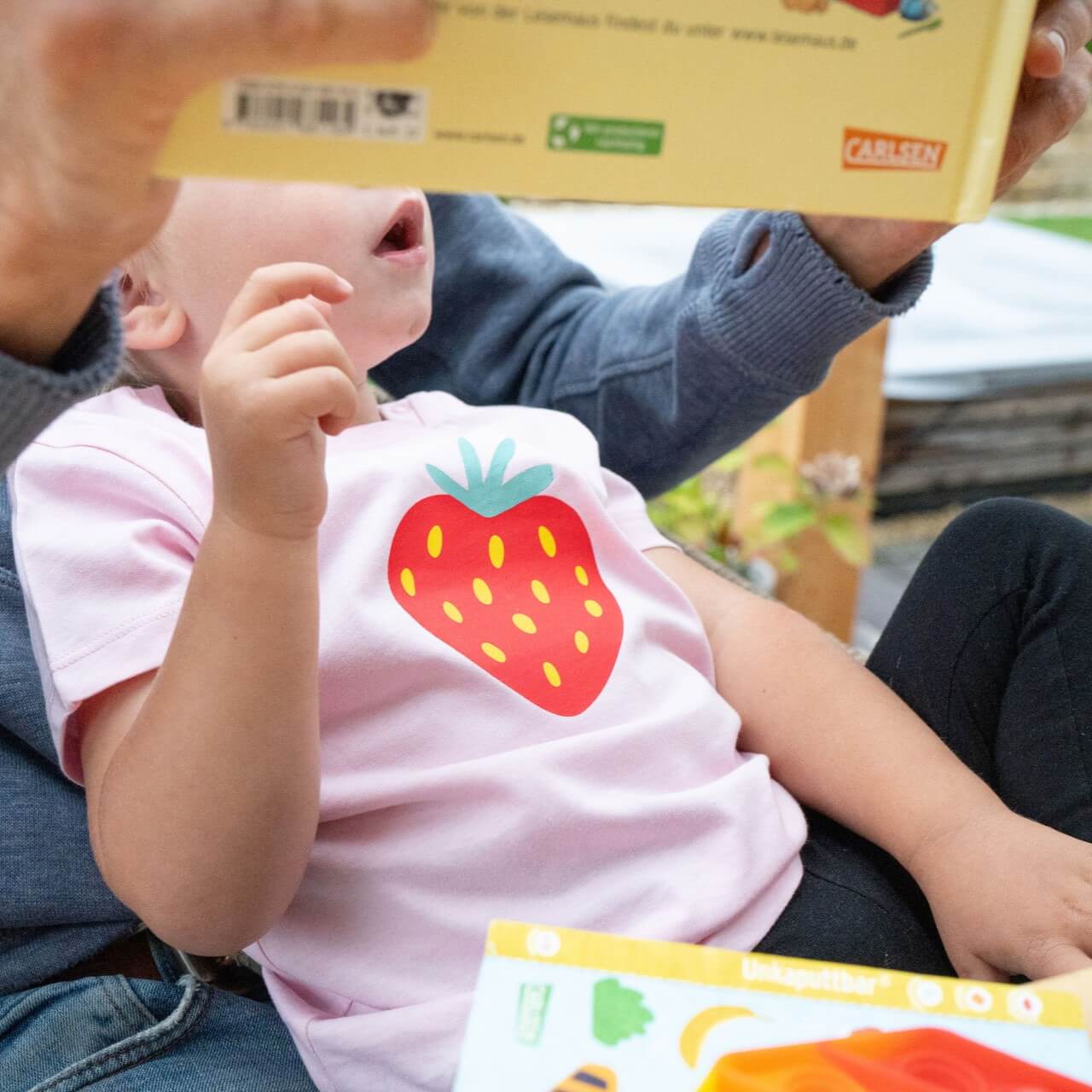 FruchtBar Cadeaux T-shirt enfant rose coton bio 80-86