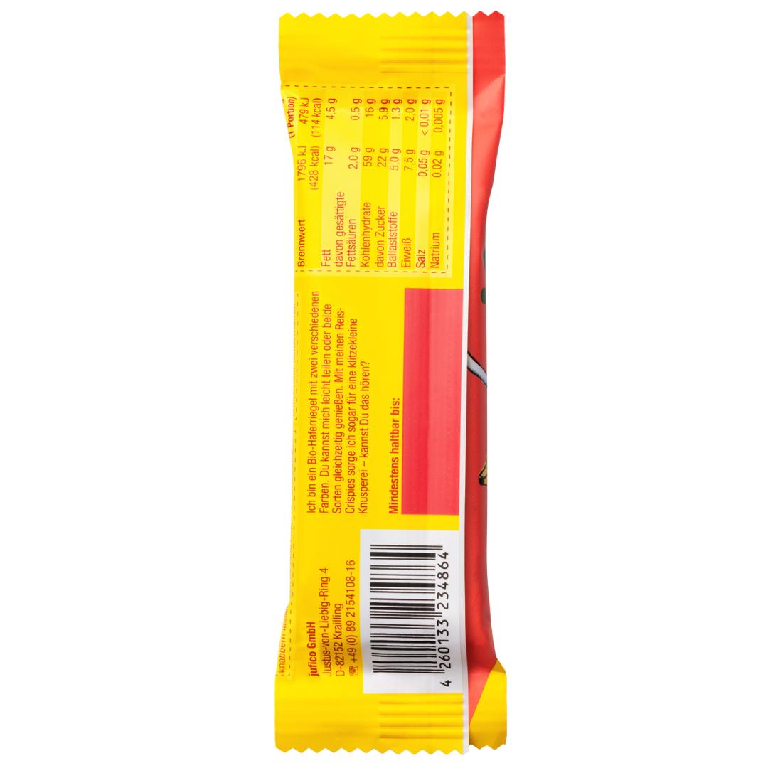 FruchtBar Bio Riegel barre fruits bio fraise banane pièce