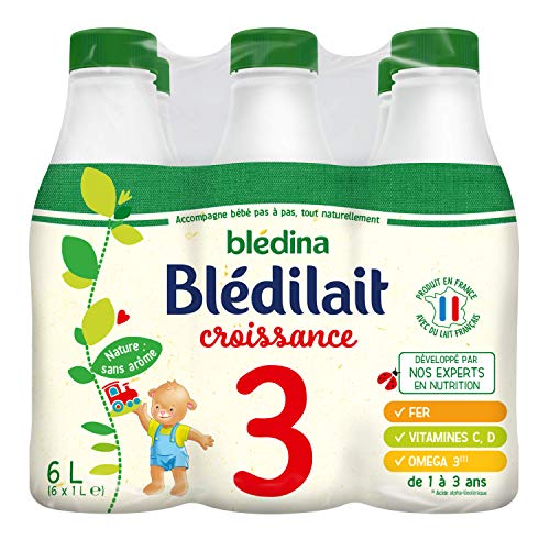 Gallia Blédilait Croissance lait bébé 1-3 ans 6x1L doux