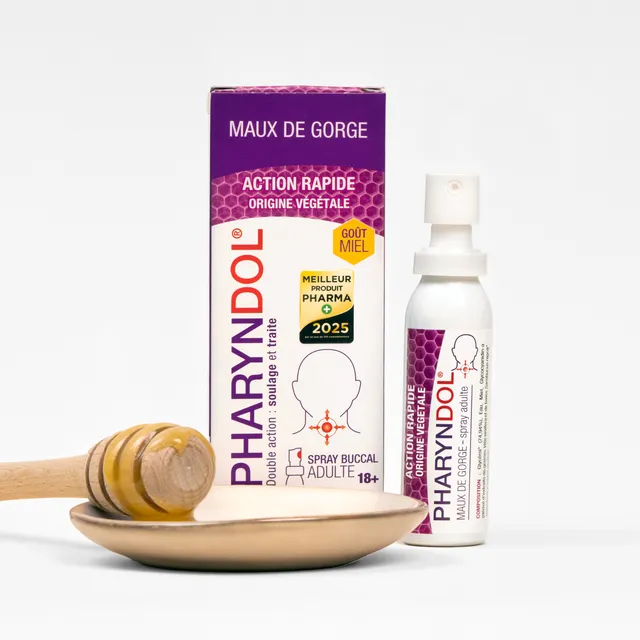 PediAct Pharyndol spray adulte 30 mL goût miel dès 18 ans