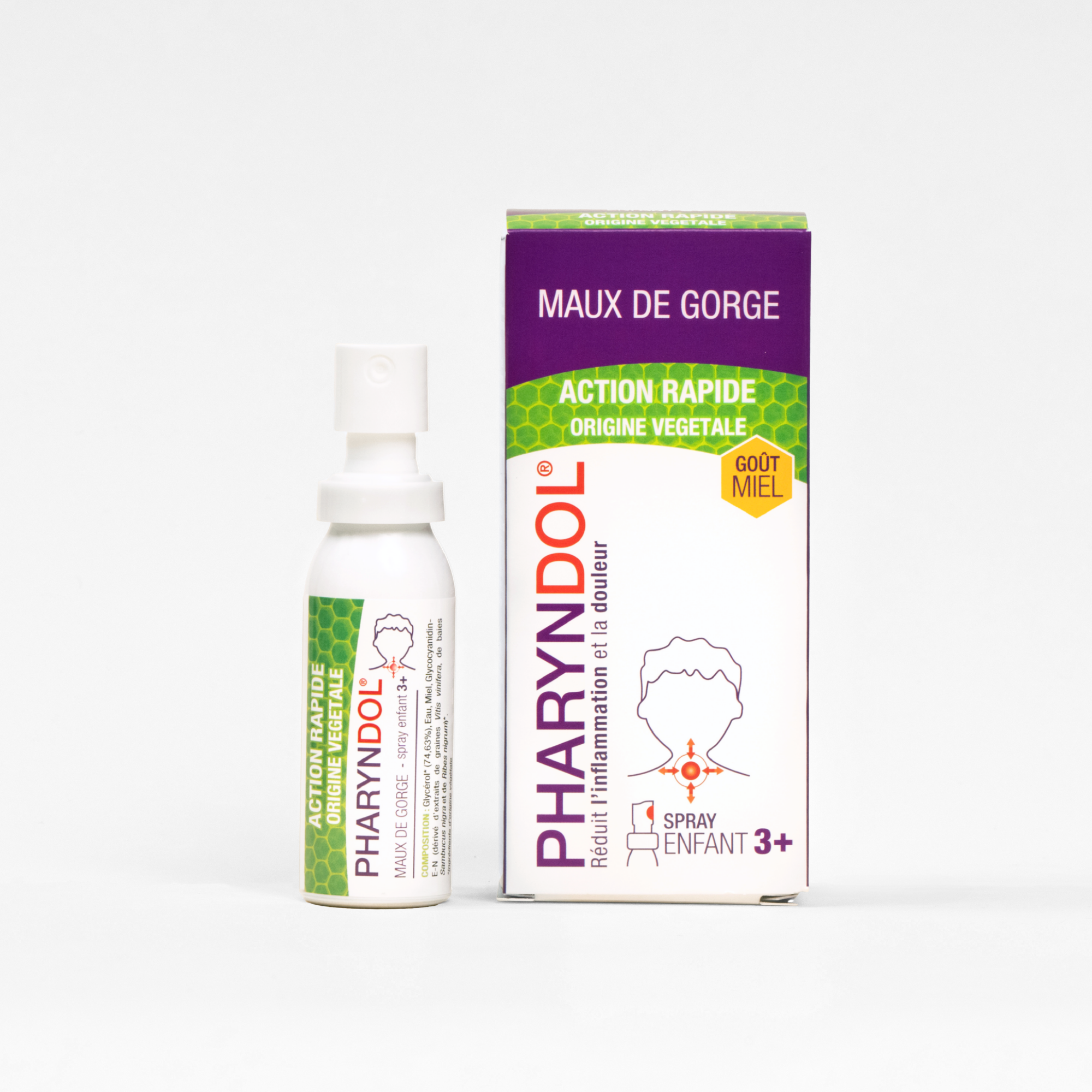 PediAct Pharyndol spray enfant 20 mL goût miel dès 3 ans