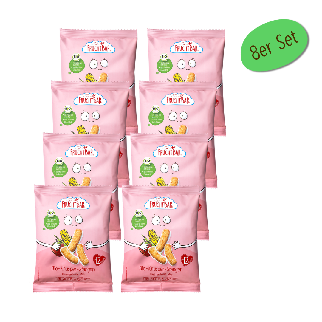 FruchtBar Bio Snacks Knusper Stangen snack bébé fraise