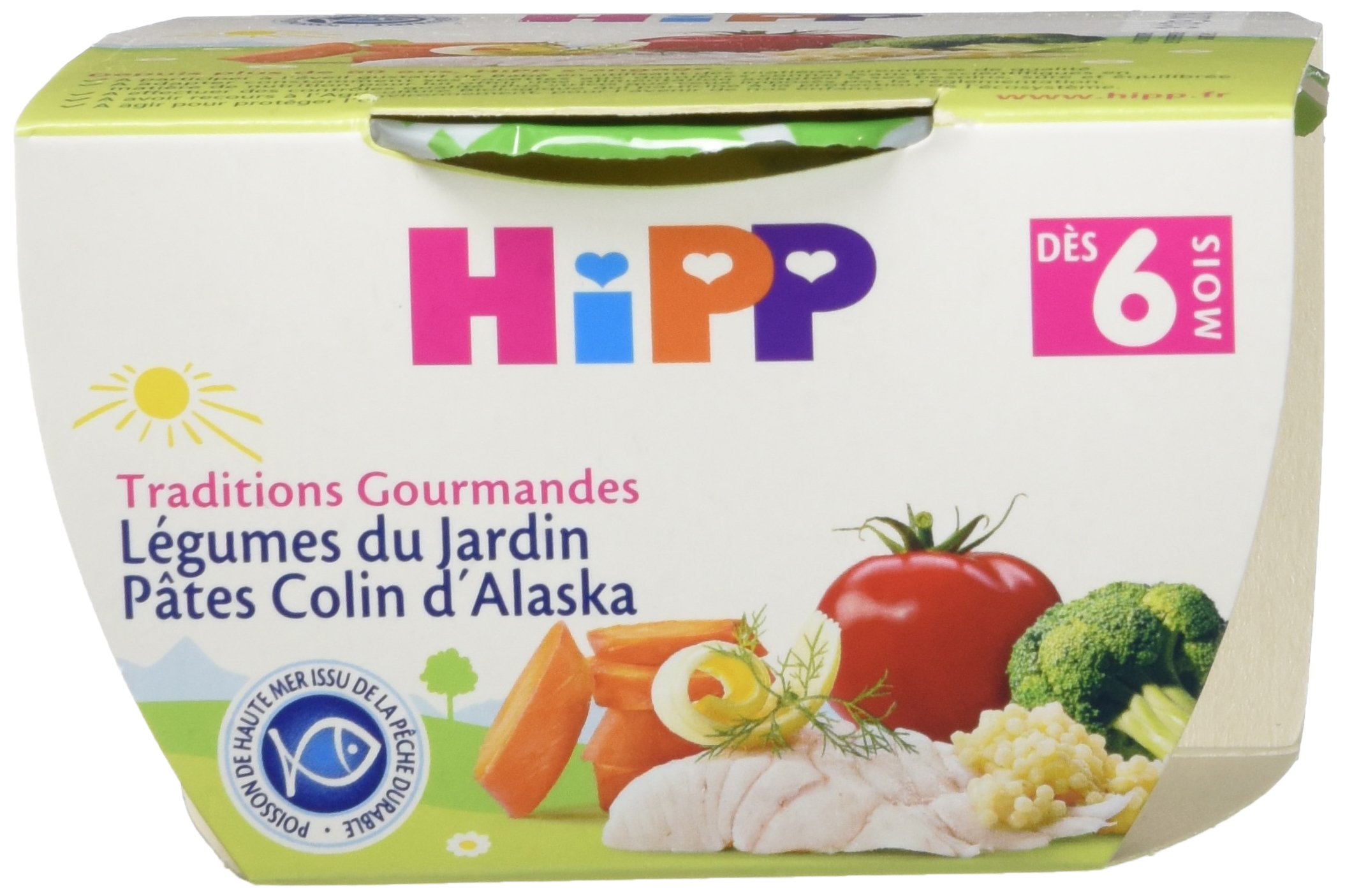 HiPP Menus du Soir Risotto de Légumes Petit Pot 190 g Bio