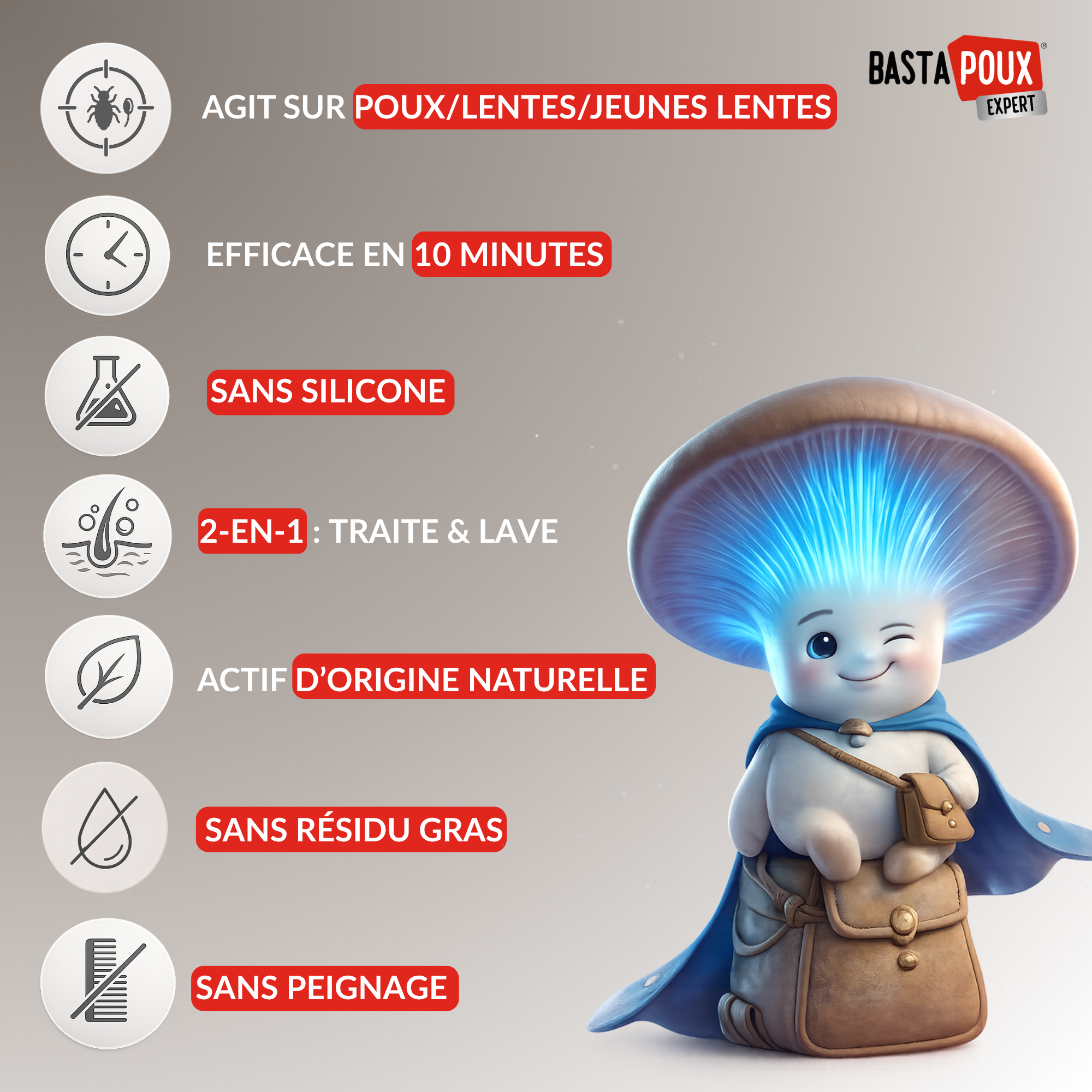 PediAct BastaPoux Expert Lotion 2-en-1 anti-poux 100 mL