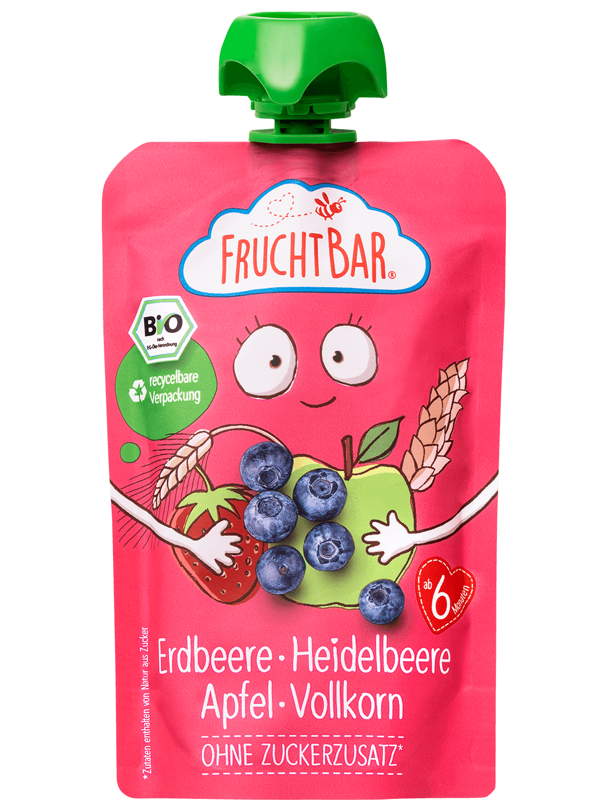 FruchtBar Bio Quetschies gourde fraise myrtille dès 6 mois