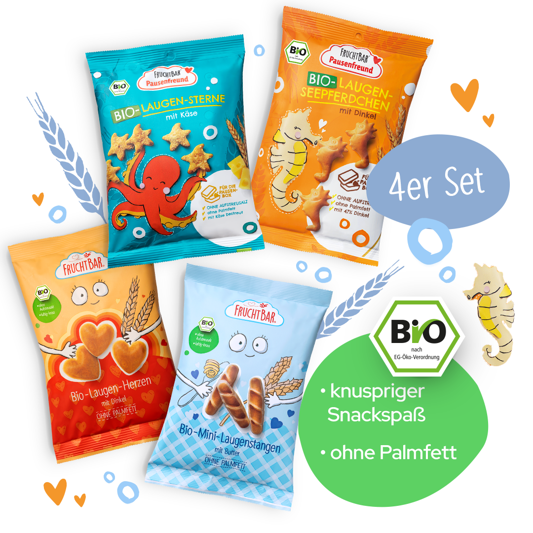 FruchtBar Bio Snacks Laugen Set snack salé dès 3 ans
