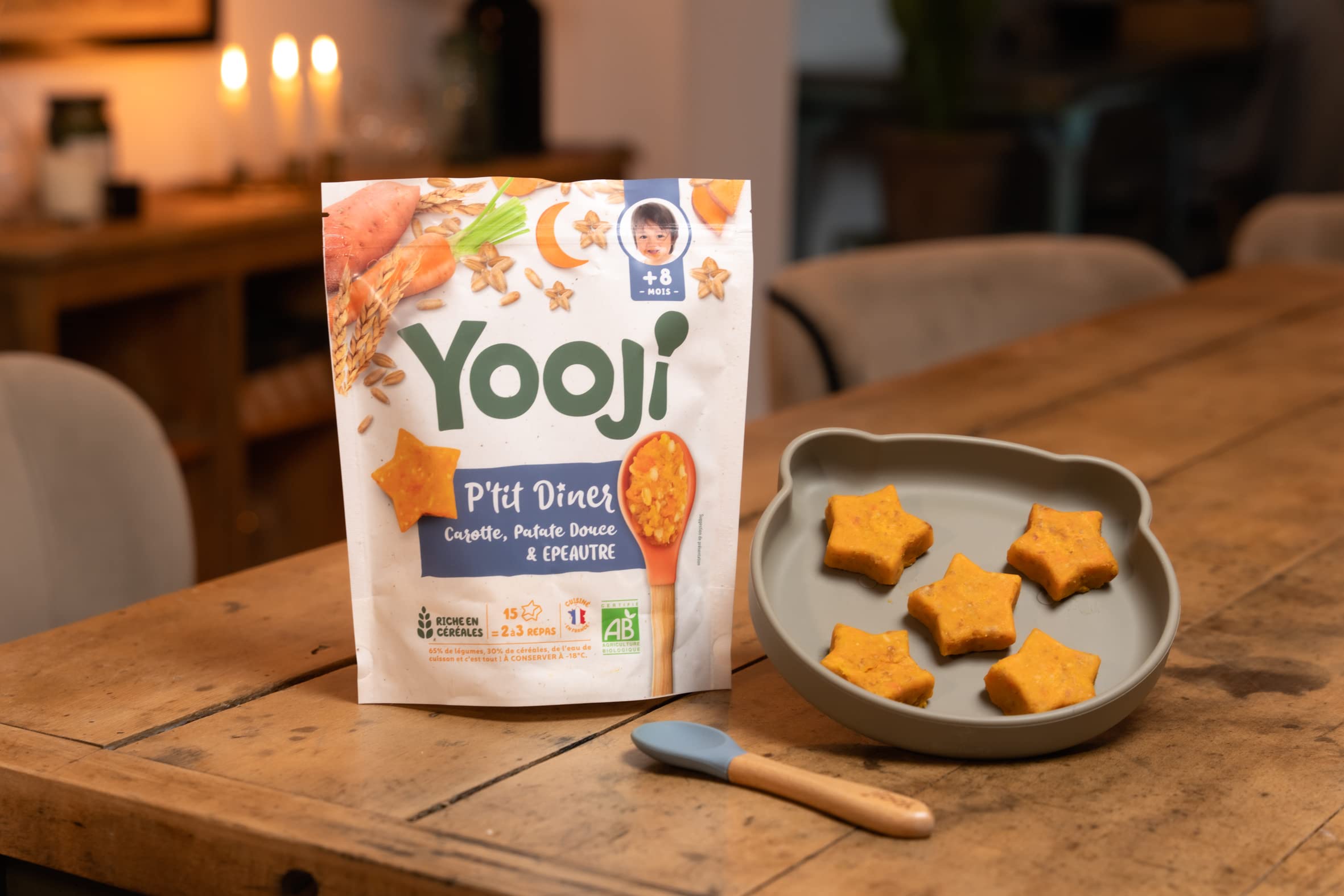 Yooji P'tit Dîner purée bébé 8 mois étoile 12x300g légumes