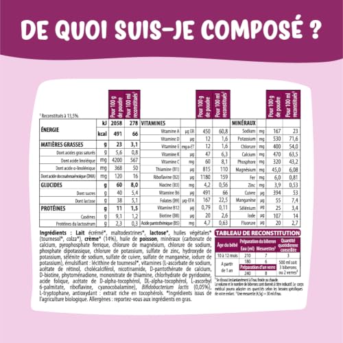 France Bébé Bio lait croissance 3ème âge 3x800g