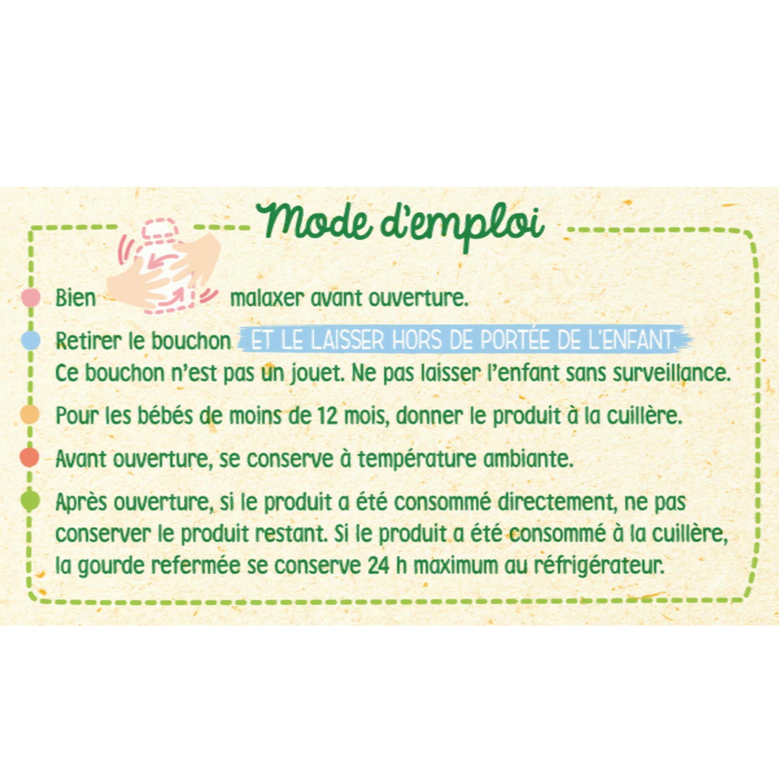 Blédina Gourdes Purées Fruits Cocktail 8 Mois 90g x32 sans Sucres