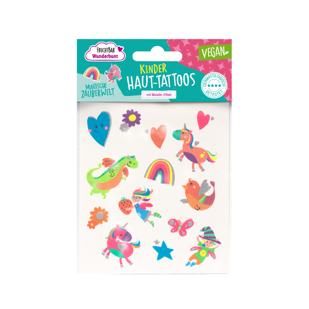 FruchtBar Hauttattoos Magische Zauberwelt tatouage enfant pièce vegan