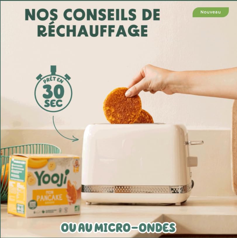 Yooji Pancakes pancake bébé 8 mois trio 9x120g fruits légumes