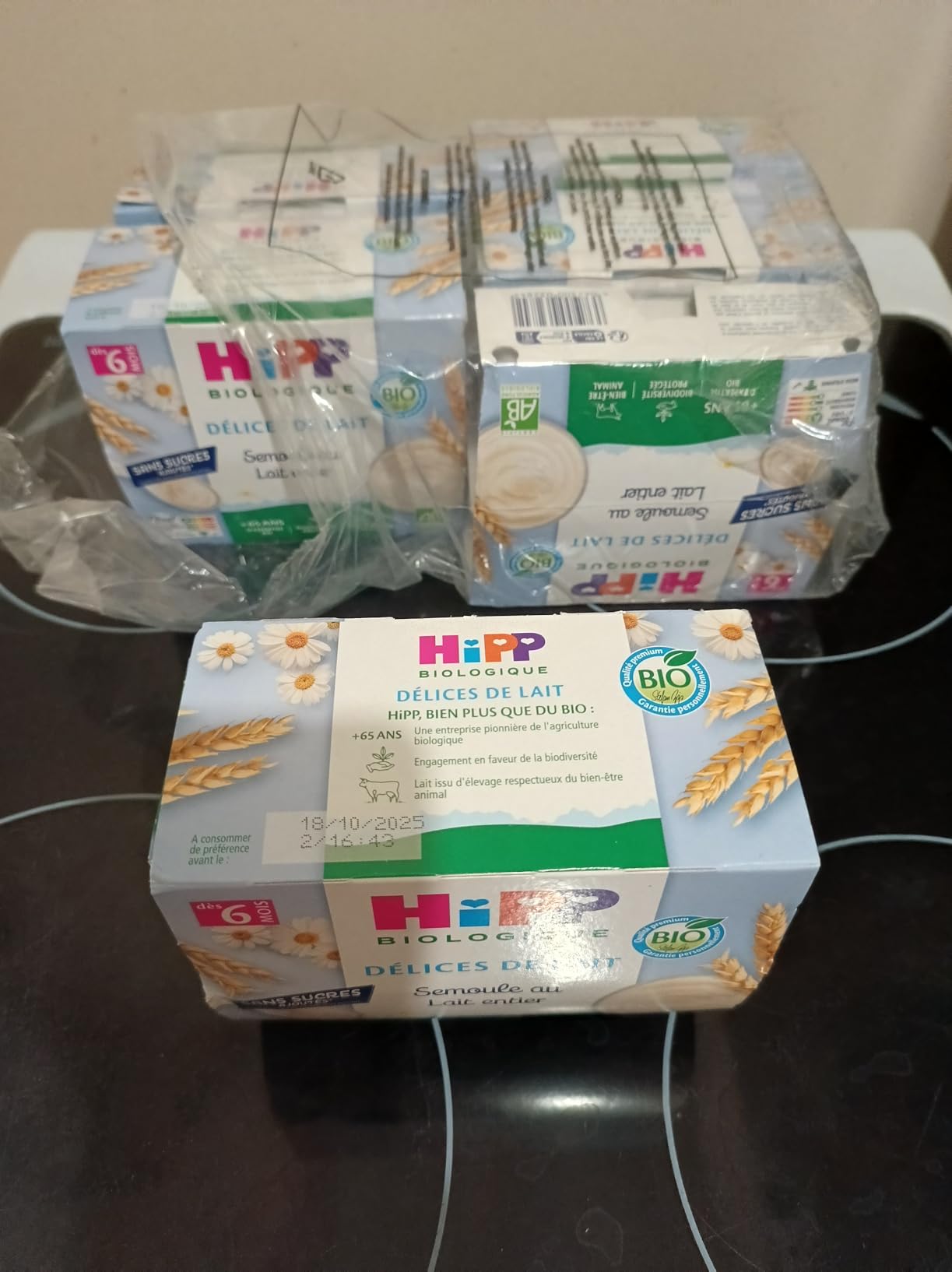 HiPP Délices de Lait Fromage Blanc dessert bébé 6x4x100g