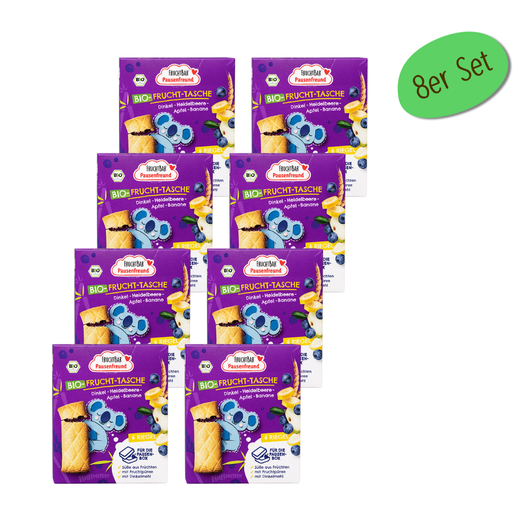FruchtBar Bio Snacks Frucht Tasche poche fruit myrtille pièce