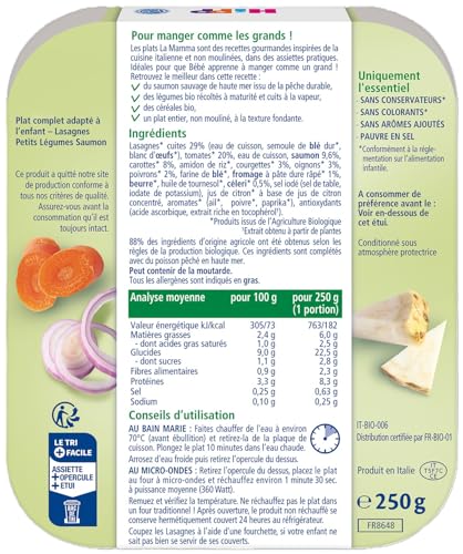 HiPP La Mamma plat bébé lasagnes saumon 15 mois 6x250g