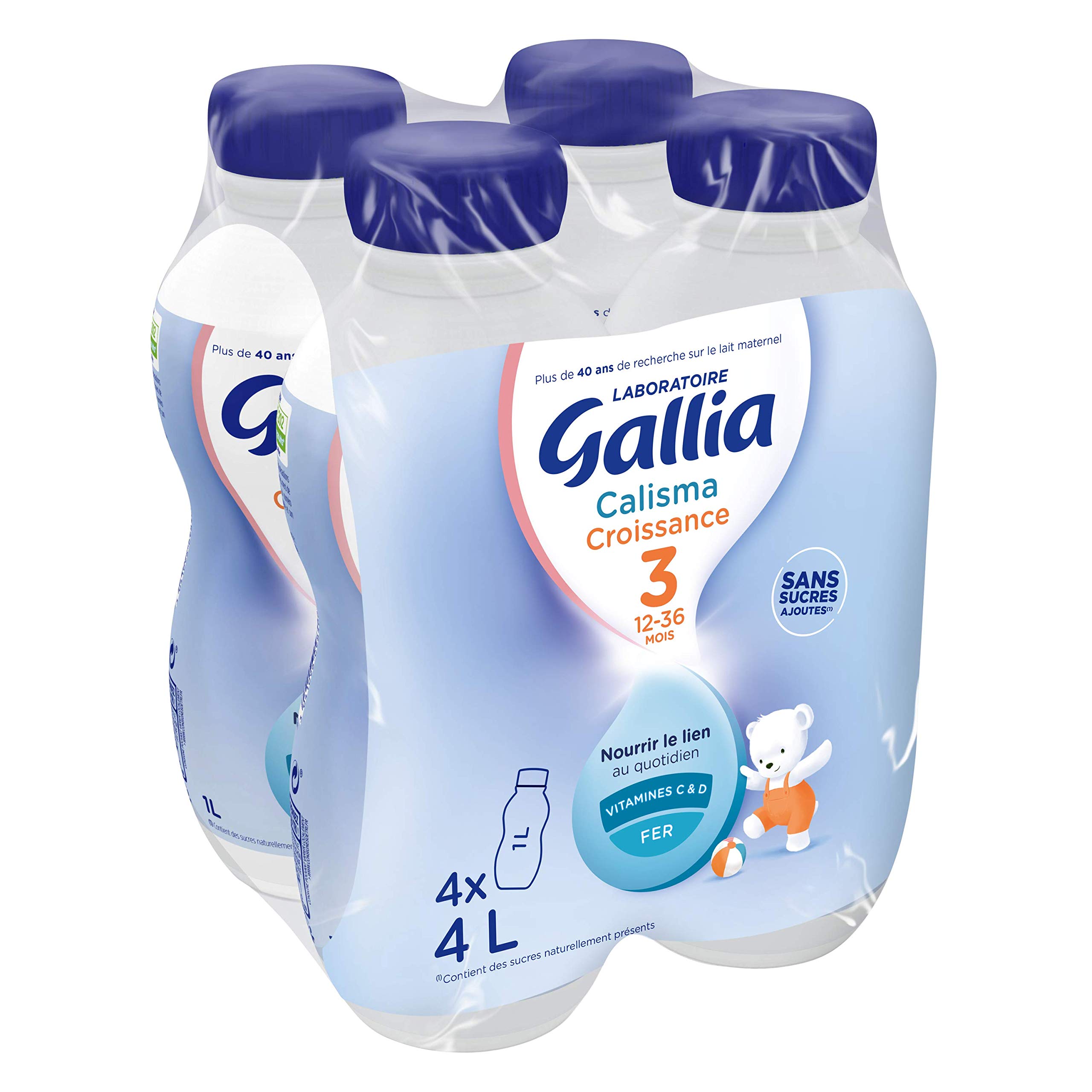 Gallia Calisma lait croissance liquide 12 mois 4x250ml