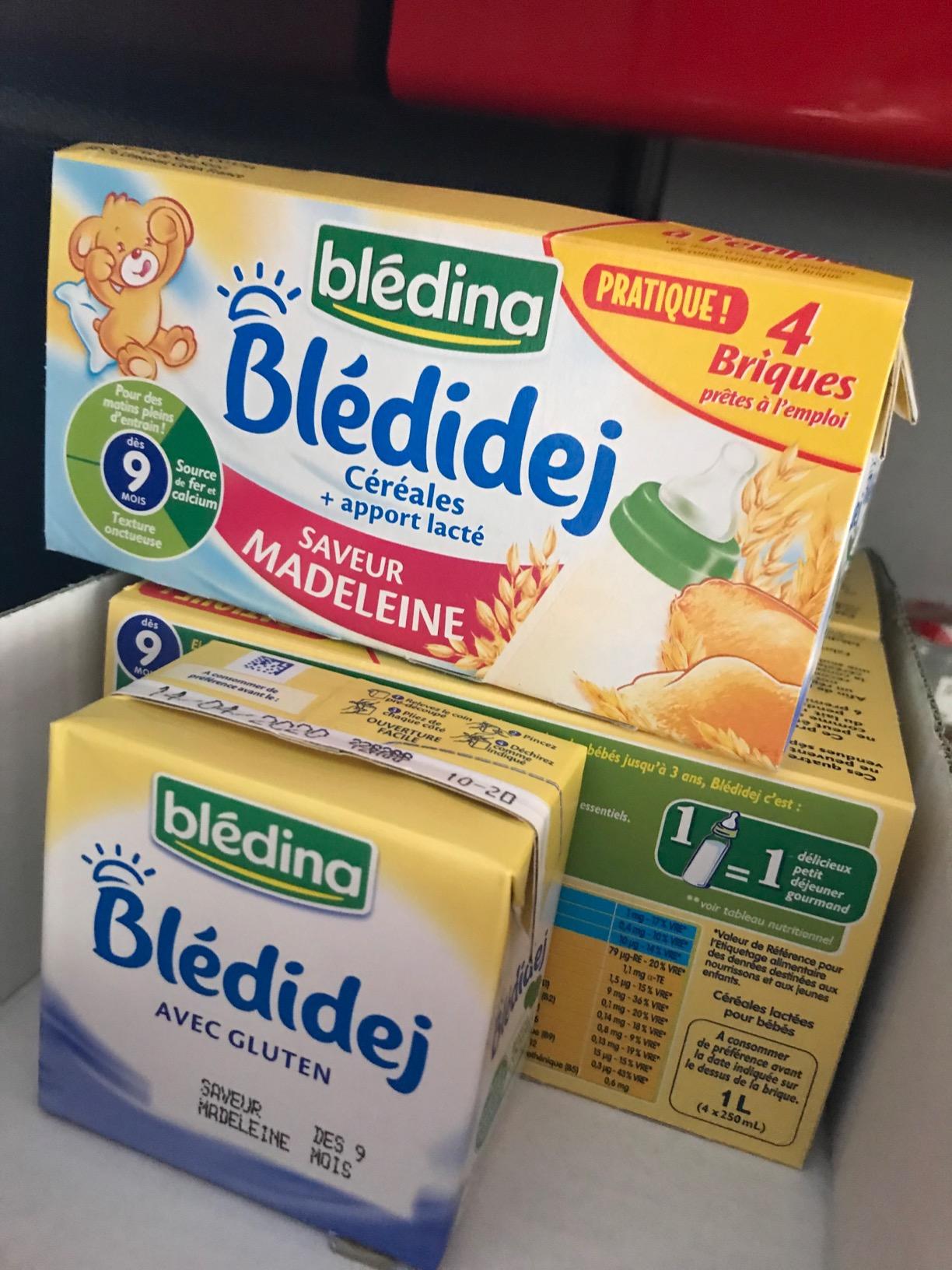 Blédina Blédidej Madeleine céréales lactées 9 mois 12x250ml