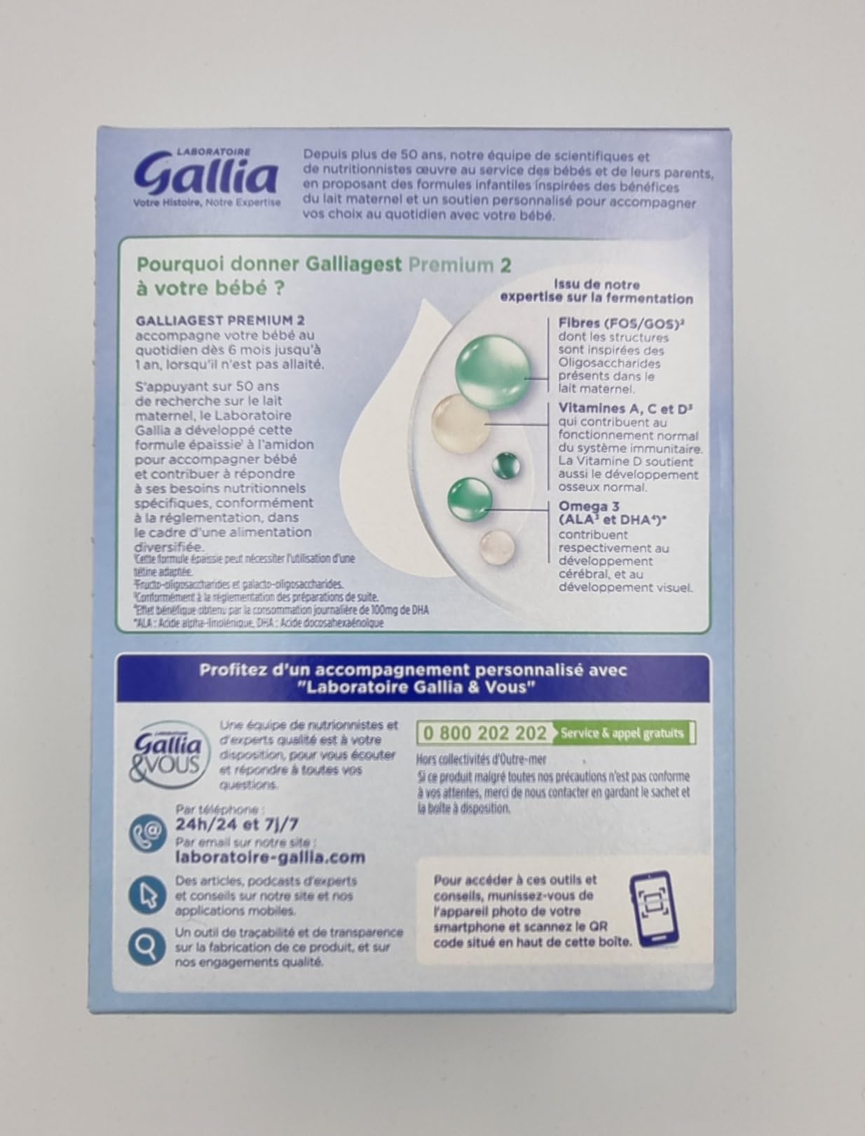 Gallia Galliagest Premium 2 Lait Poudre 1,1 kg Lot 3