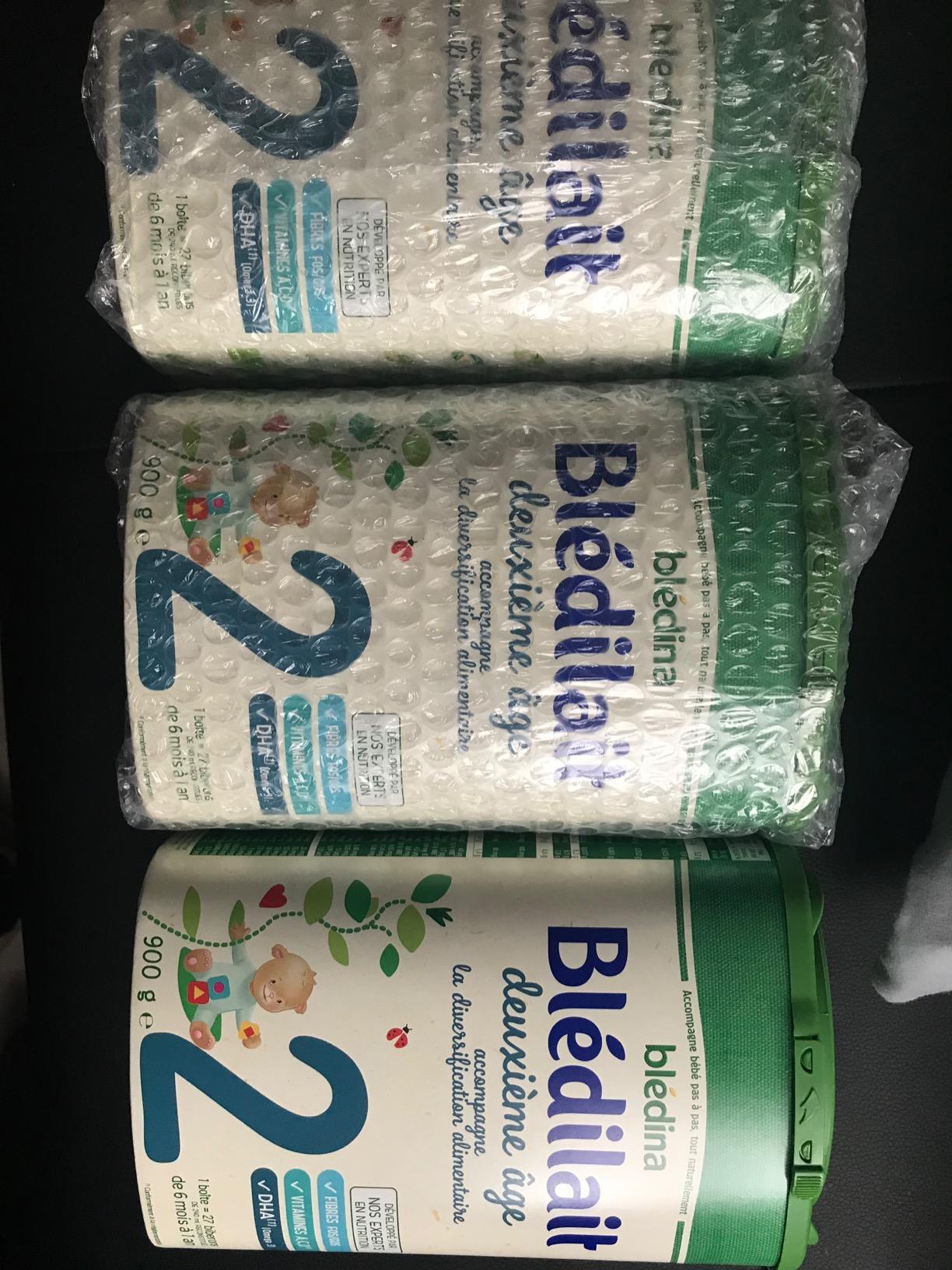 Blédina Blédilait 2 Lait en Poudre 6-12 Mois 900g x3 au DHA