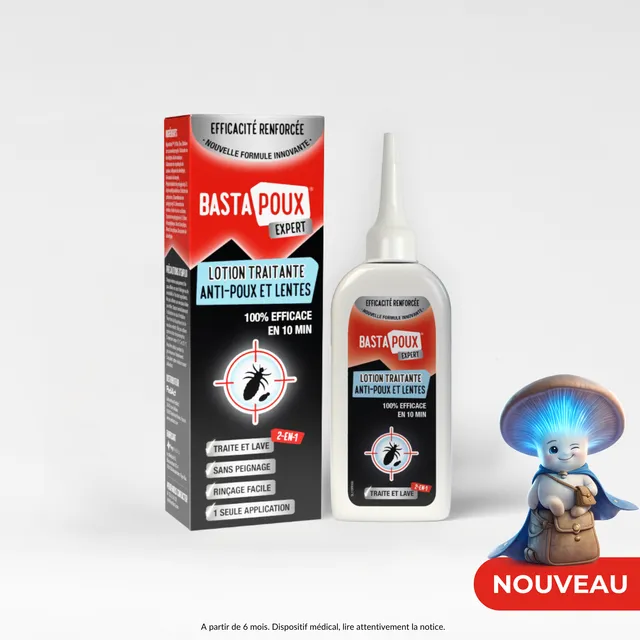 PediAct BastaPoux Expert Lotion 2-en-1 anti-poux 100 mL