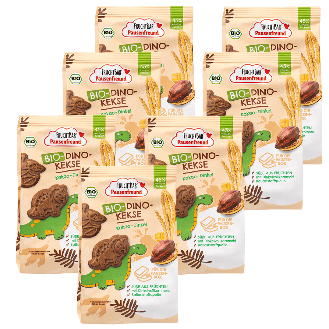 FruchtBar Bio Kekse Dino Biscuit Cacao Épeautre Pièce