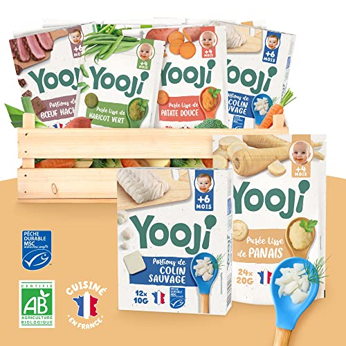 Yooji Purée Lisse Repas Bébé Bio 24 Repas 7 Variétés 6 Mois