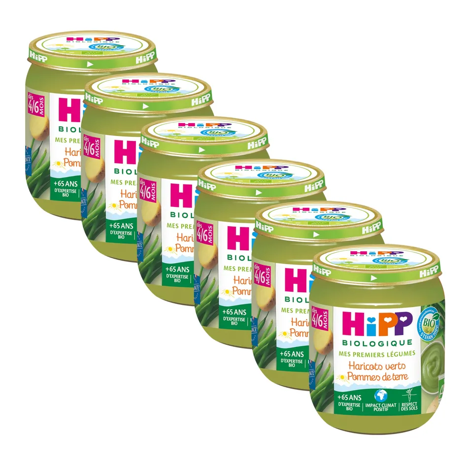 HiPP Biologique Légumes Haricots Verts petit pot 6x125g