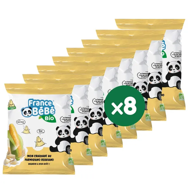 France Bébé Maïs Soufflé Parmesan Stick Bio 8 x 20 g