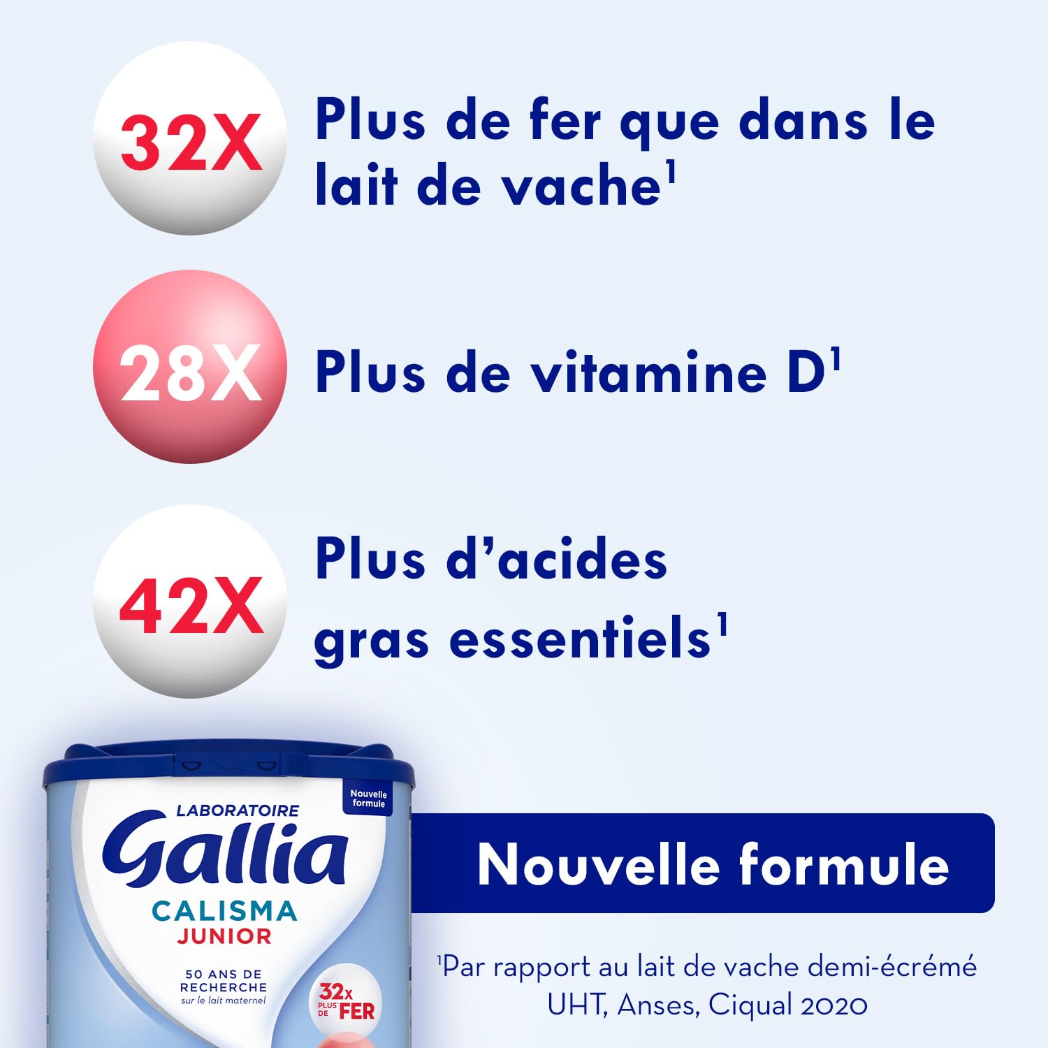 Gallia Calisma Junior lait croissance poudre 18 mois 3x830g