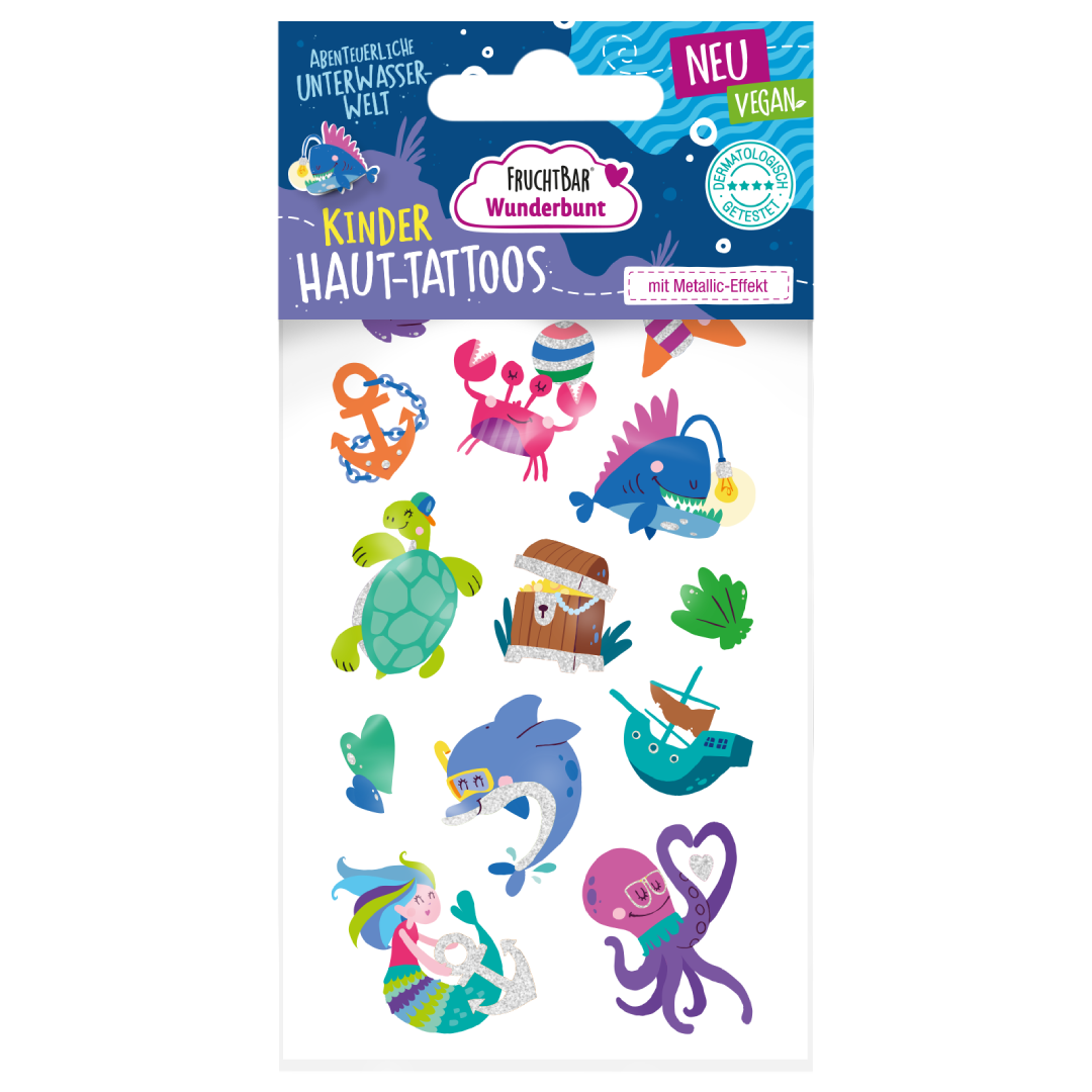 FruchtBar Geschenke Wunderbunt Set Deluxe coffret vernis tattoos
