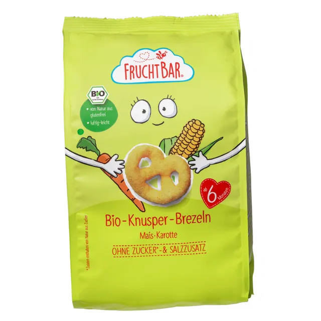 FruchtBar Bio Snacks bretzel maïs carotte dès 6 mois à l’unité