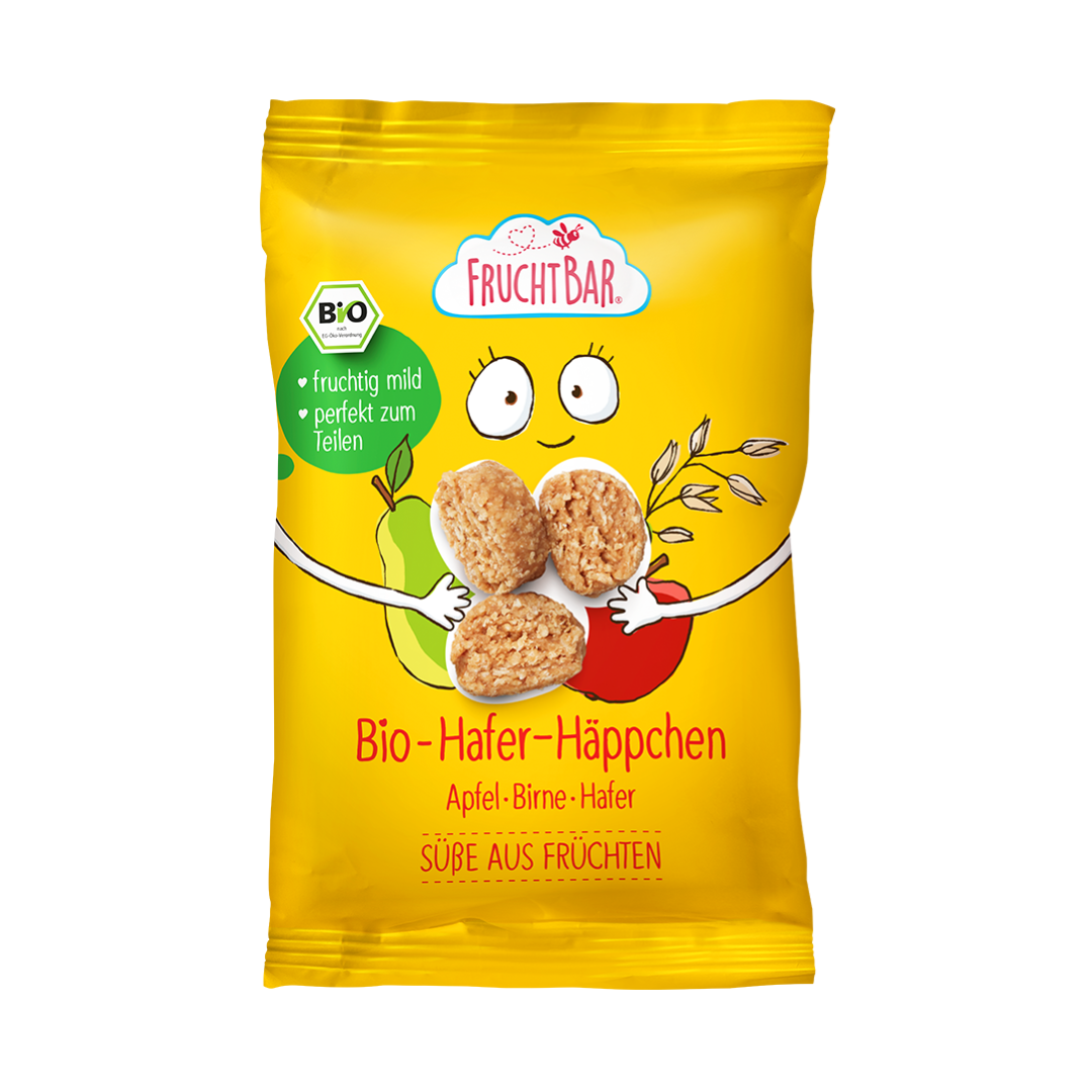 FruchtBar Bio Riegel barre avoine pomme poire dès 3 ans