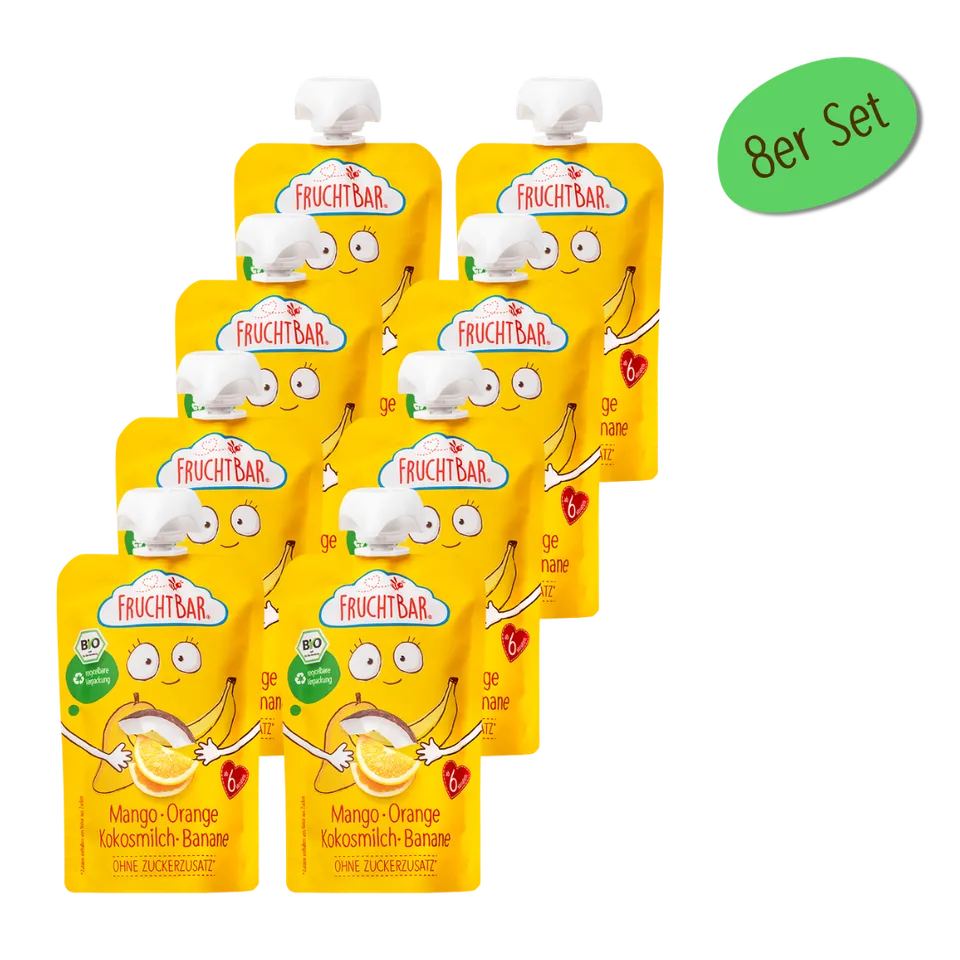 FruchtBar Bio Quetschies gourde mangue orange coco dès 6 mois