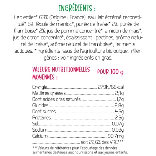 France Bébé Brassés Bio Brassé Bébé 6x4x100g Dès 6 Mois