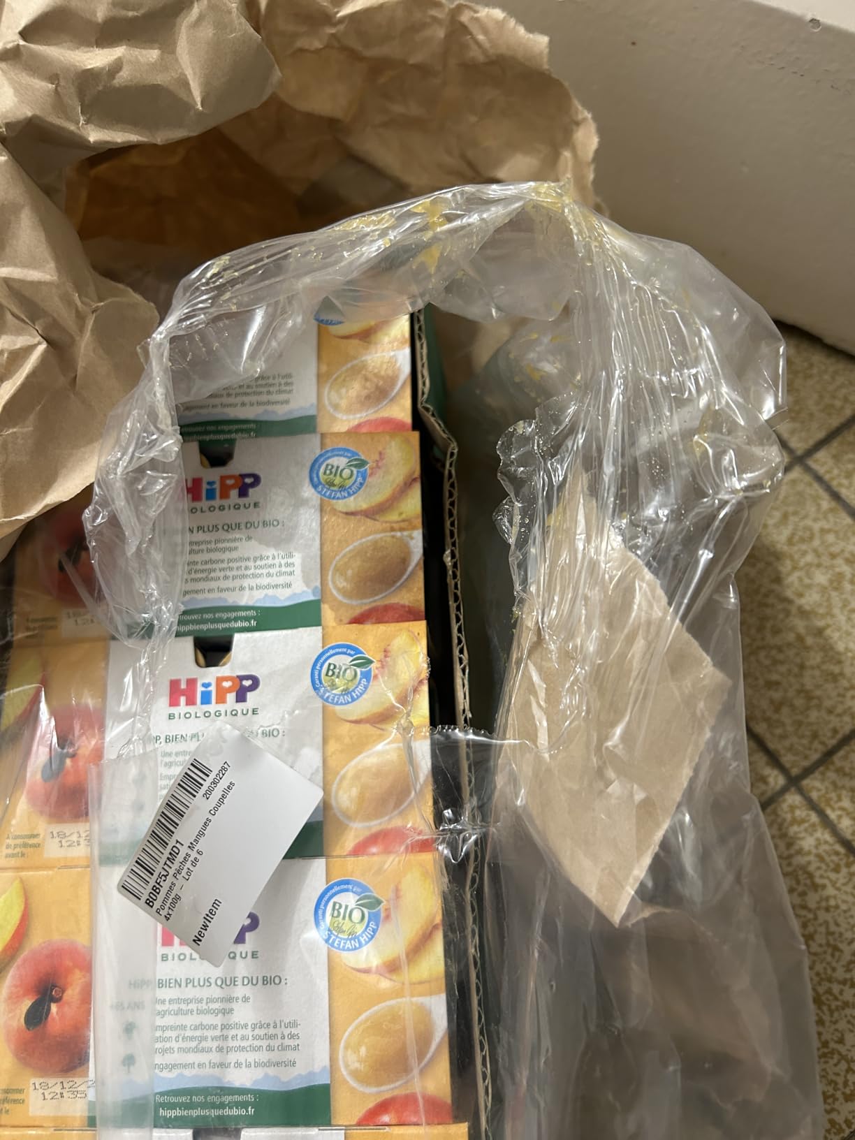 HiPP Fruits Pommes Compote Bébé 6x4x100g Bio Sans Sucres