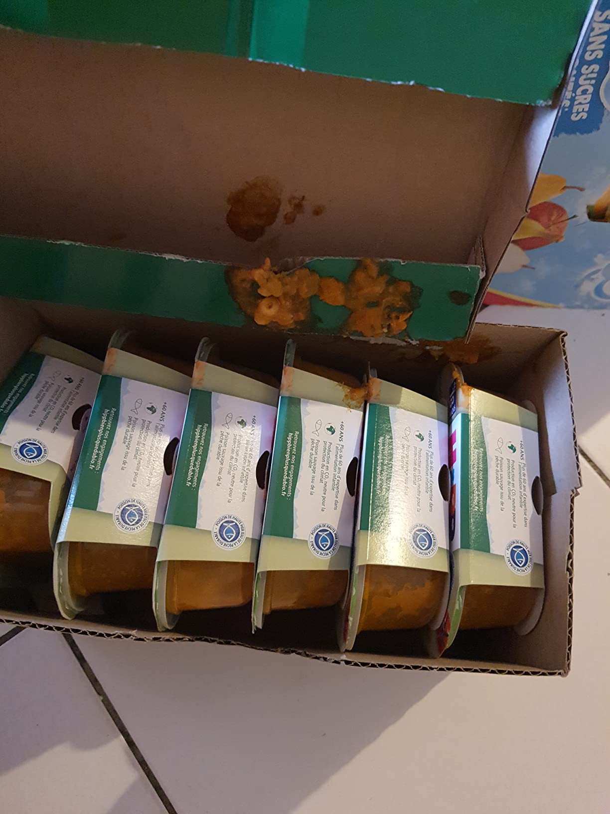 HiPP Petits Gourmets Macaroni Tomate Colin Plat 6x260g 18 mois