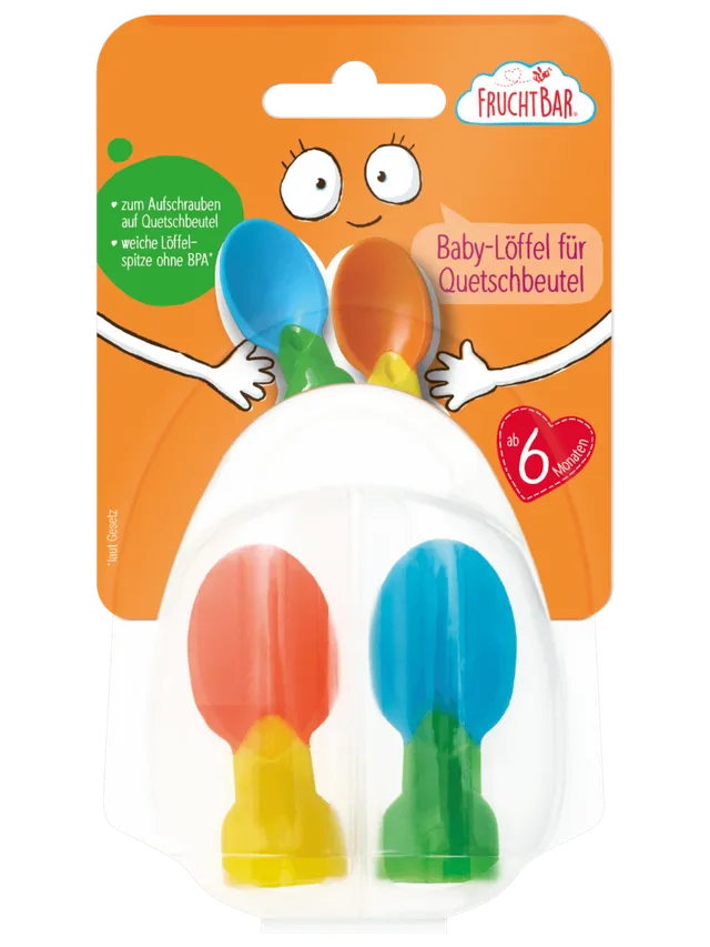 FruchtBar Geschenke Quetschie Babylöffel cuillère gourde dès 6 mois