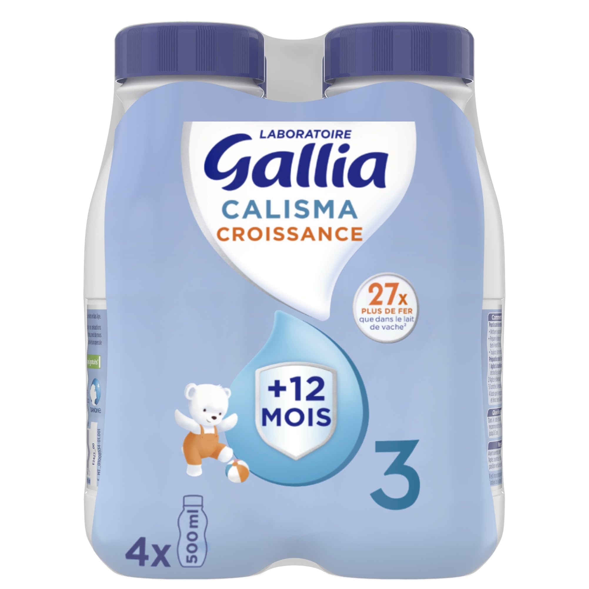 Gallia Calisma lait croissance liquide 12 mois 4x250ml