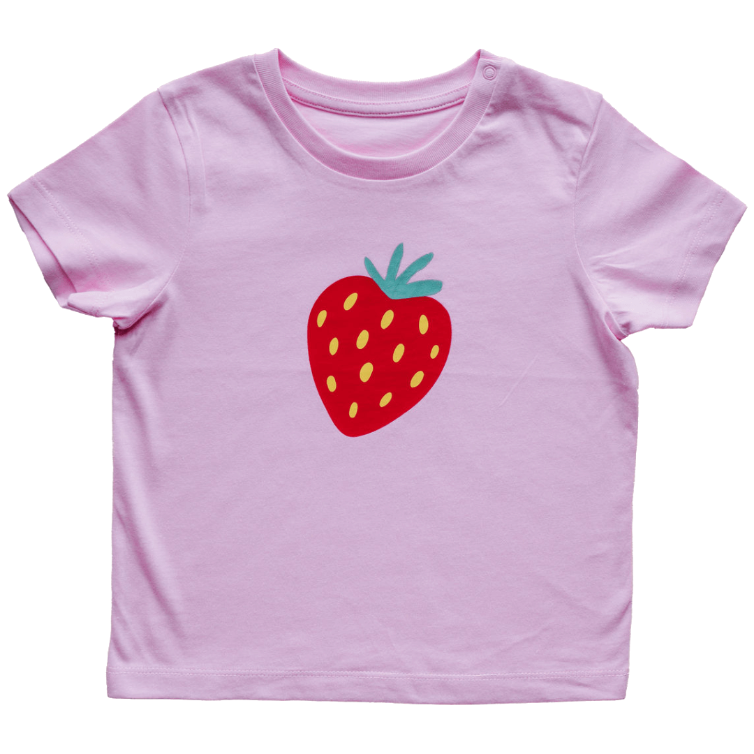FruchtBar Cadeaux T-shirt enfant rose coton bio 80-86