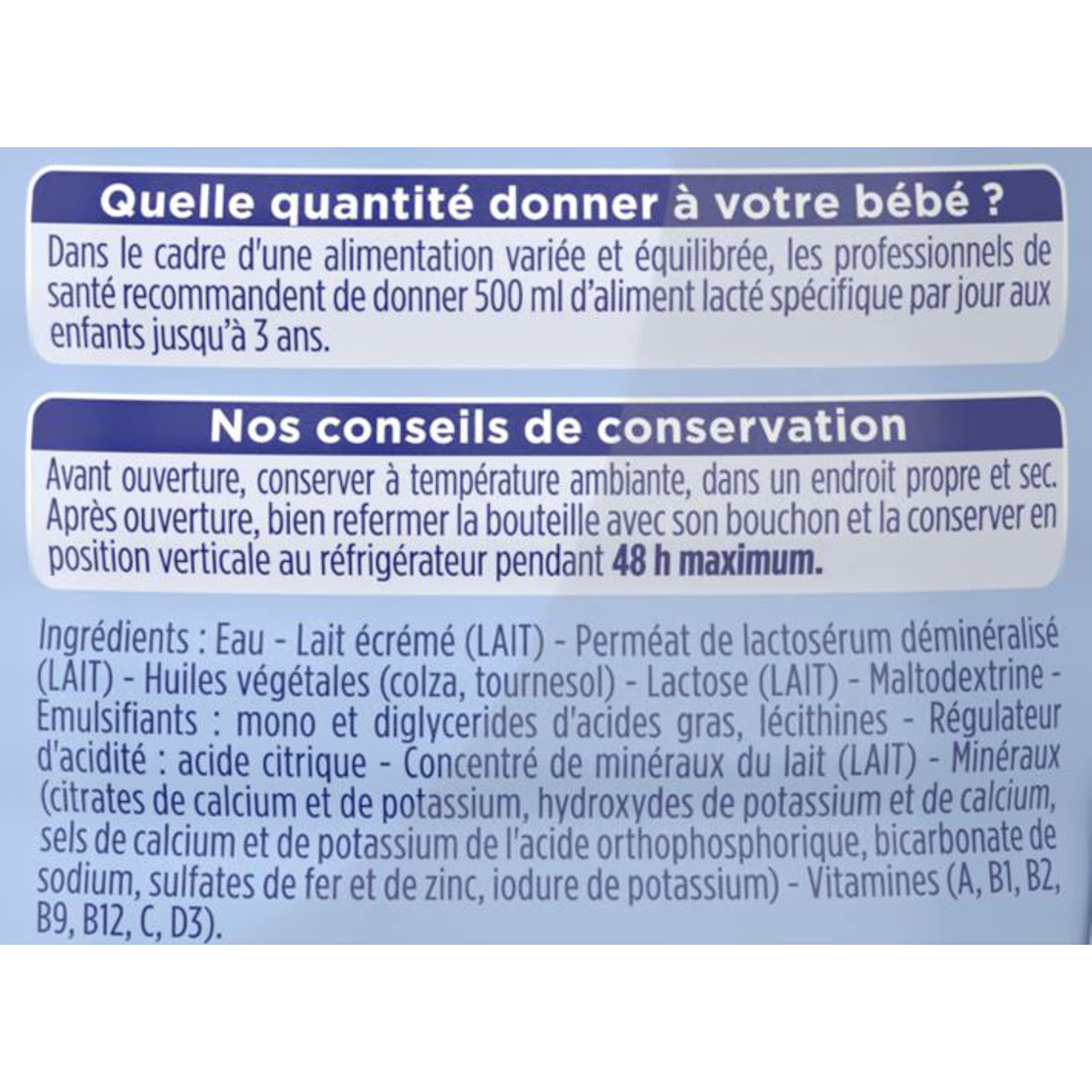 Gallia Calisma lait croissance liquide 12 mois 4x250ml