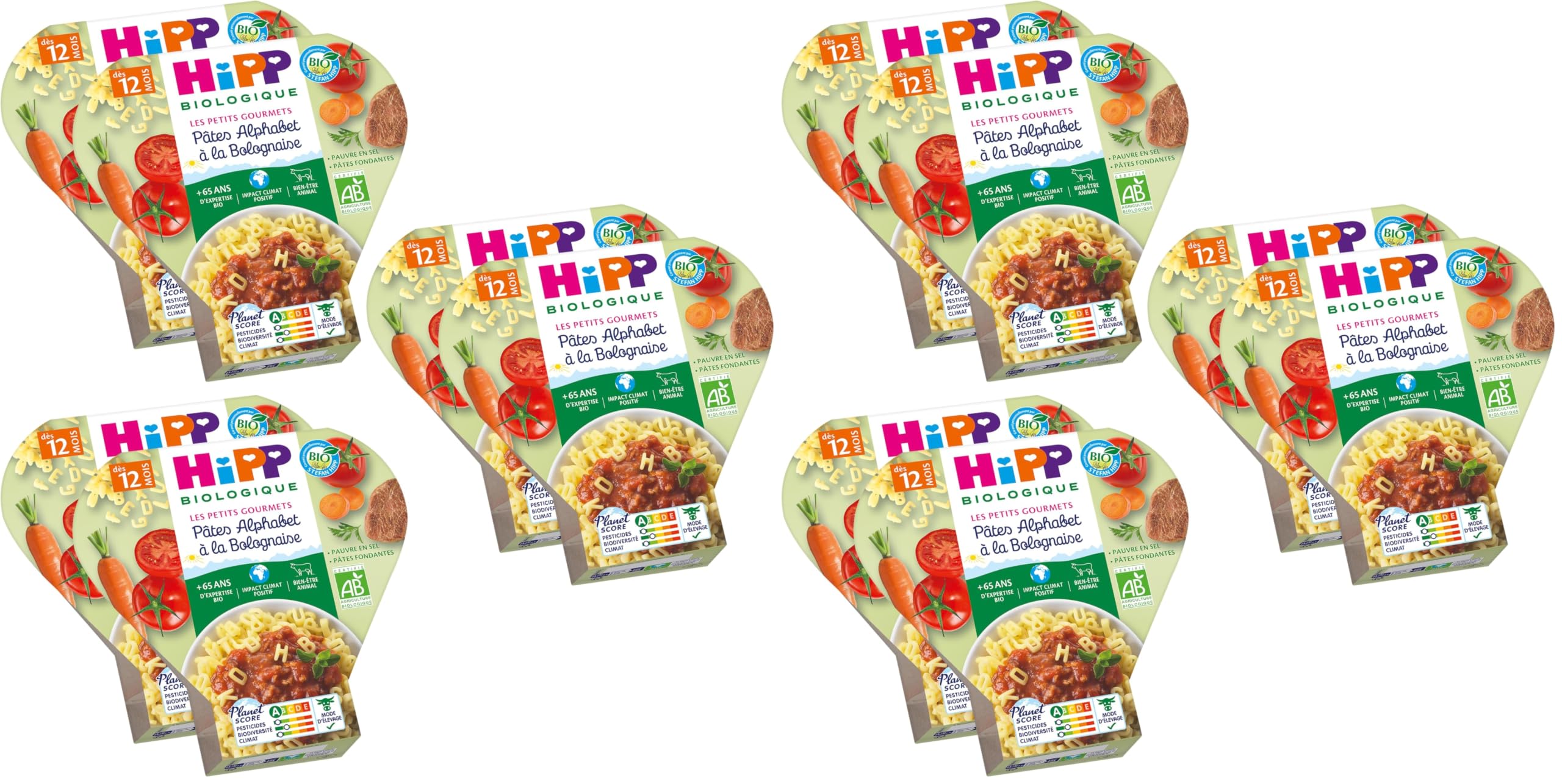 HiPP Les Petits Gourmets Spaghetti Bolognaise Plat 6x230g Bio