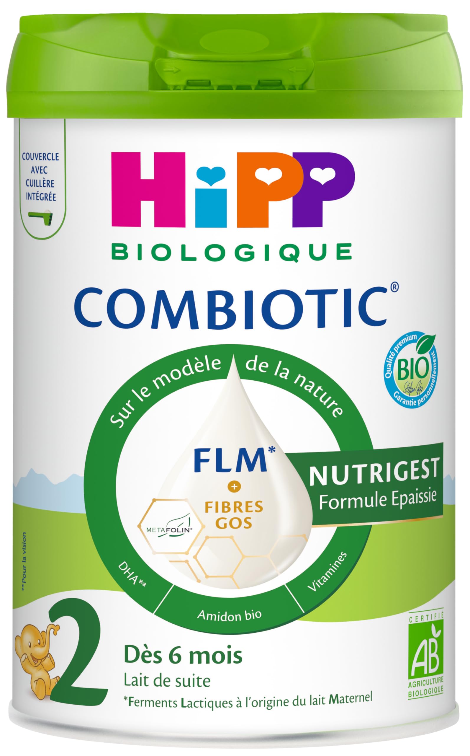 HiPP Combiotic Nutrigest Lait 1er Âge 800 g Bio Épaissi