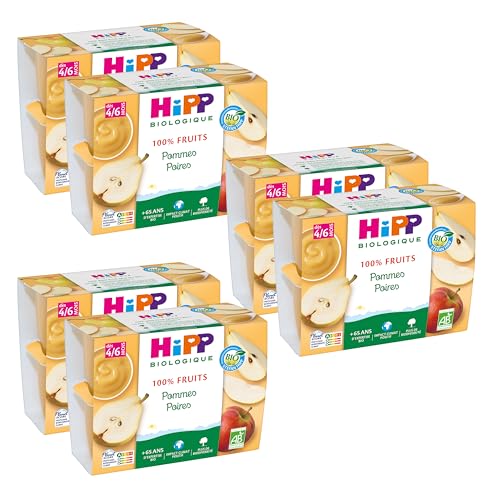 HiPP Fruits coupelles pomme-poire bio 6x4x100g dès 4 mois