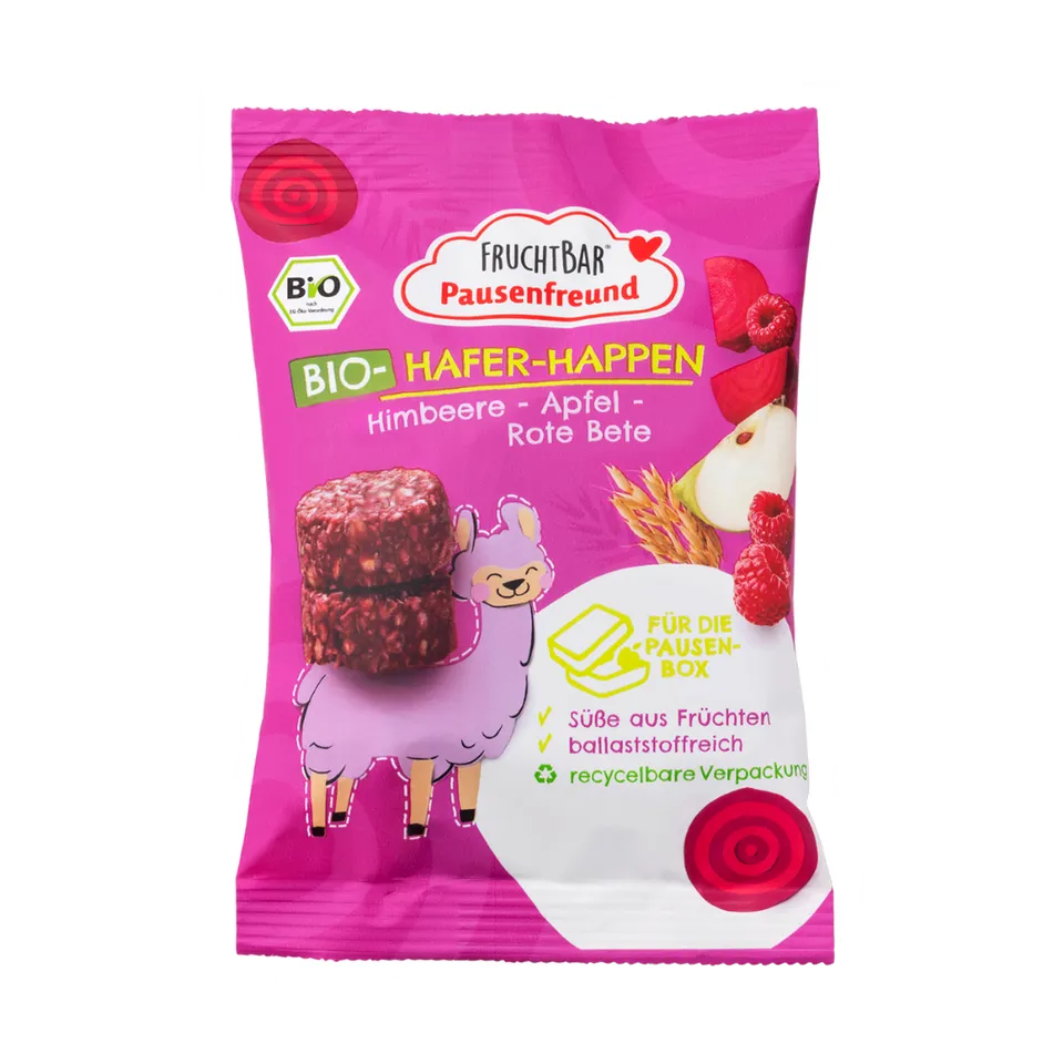 FruchtBar Bio Riegel Hafer Happen barre céréales framboise 1 pièce