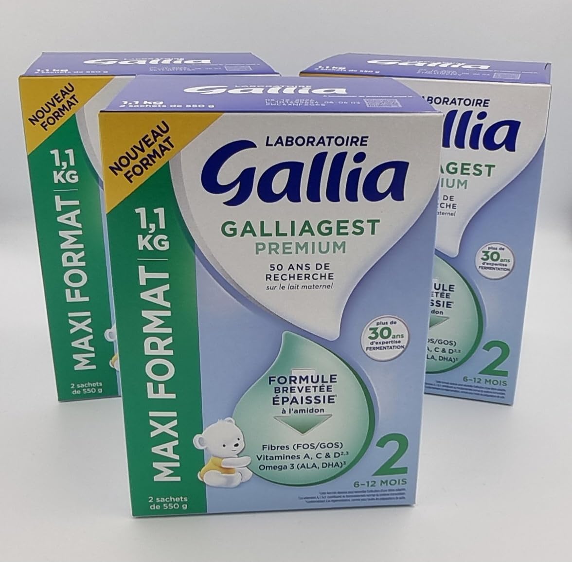 Gallia Galliagest Premium 2 Lait Poudre 1,1 kg Lot 3