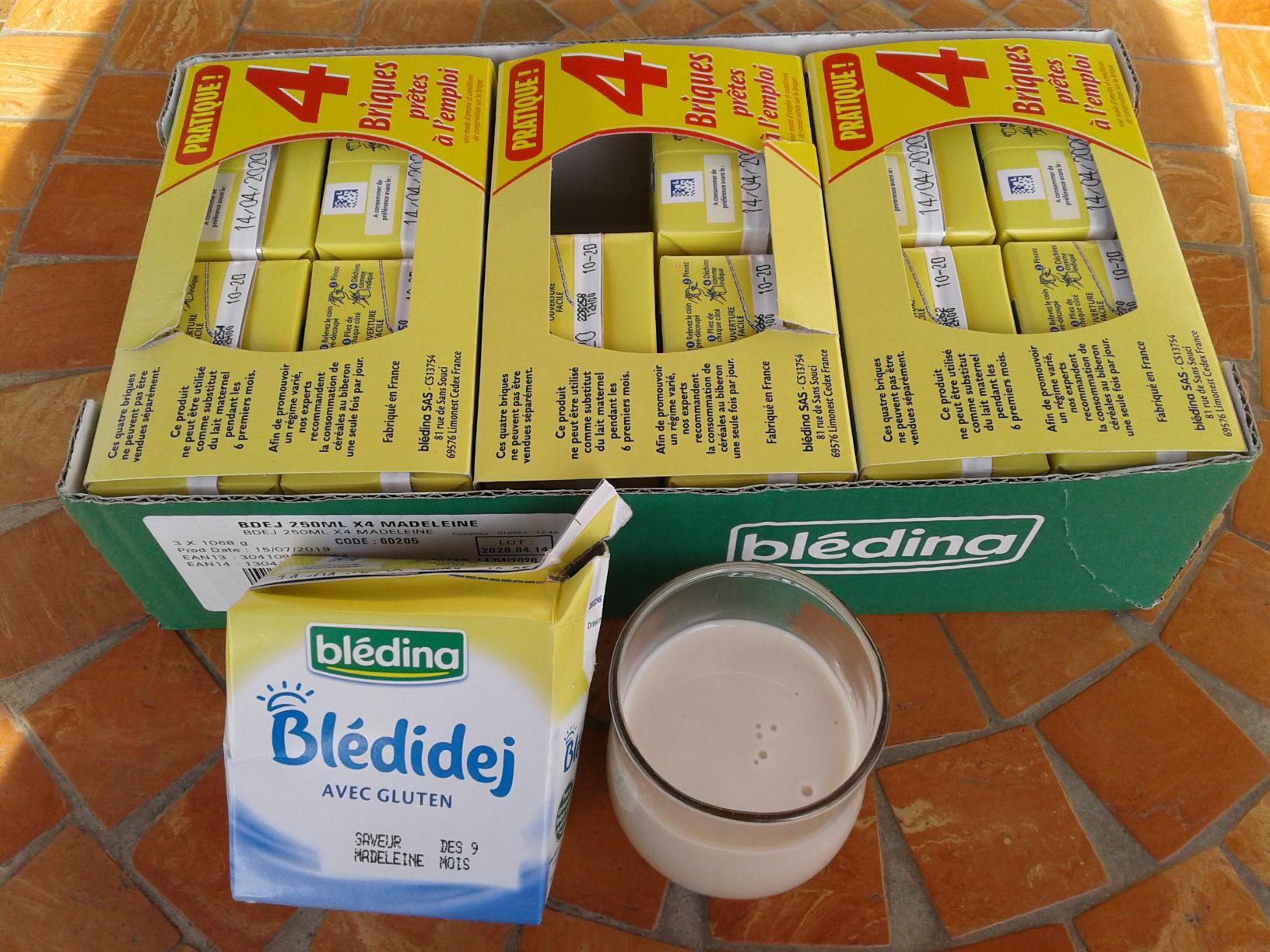 Blédina Blédidej Madeleine céréales lactées 9 mois 12x250ml