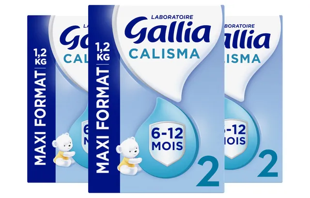 Gallia Calisma 2 lait poudre 6-12 mois 3x1,2kg vitamines