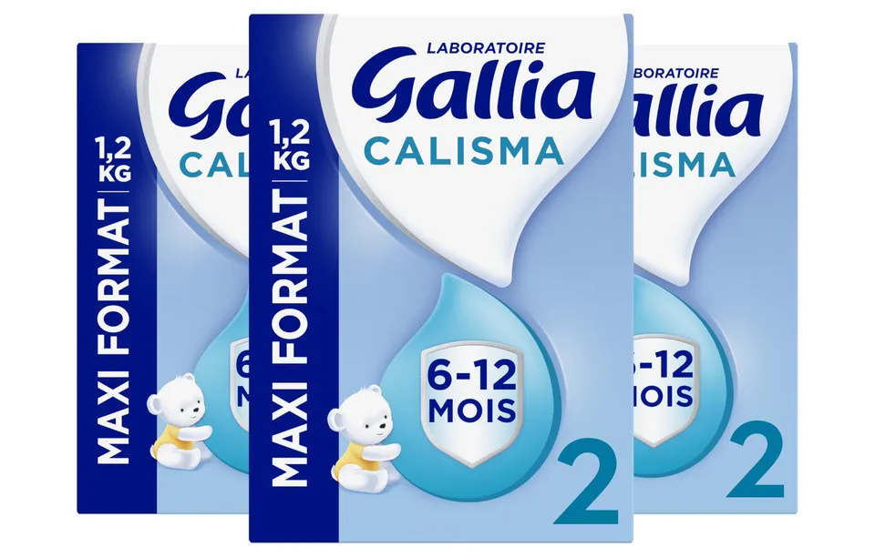 Gallia Calisma 2 lait poudre 6-12 mois 3x1,2kg vitamines