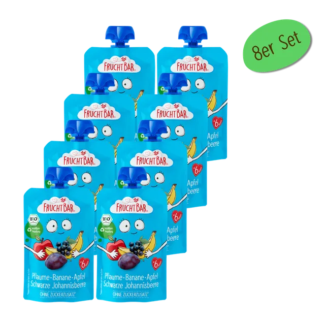 FruchtBar Bio Quetschies gourde compote prune banane 6 mois