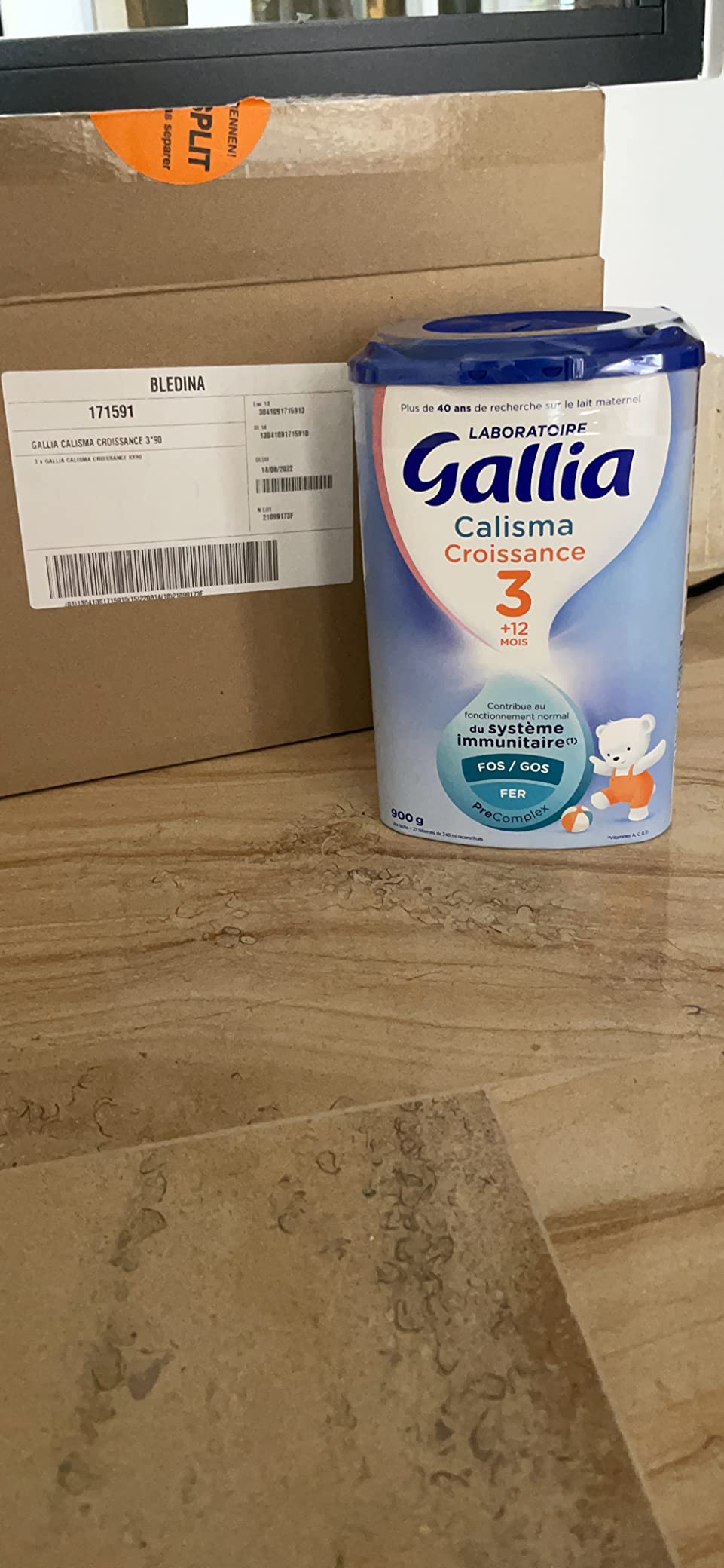 Gallia Calisma 3 Lait en Poudre Croissance 12 Mois 900g x3 au Fer